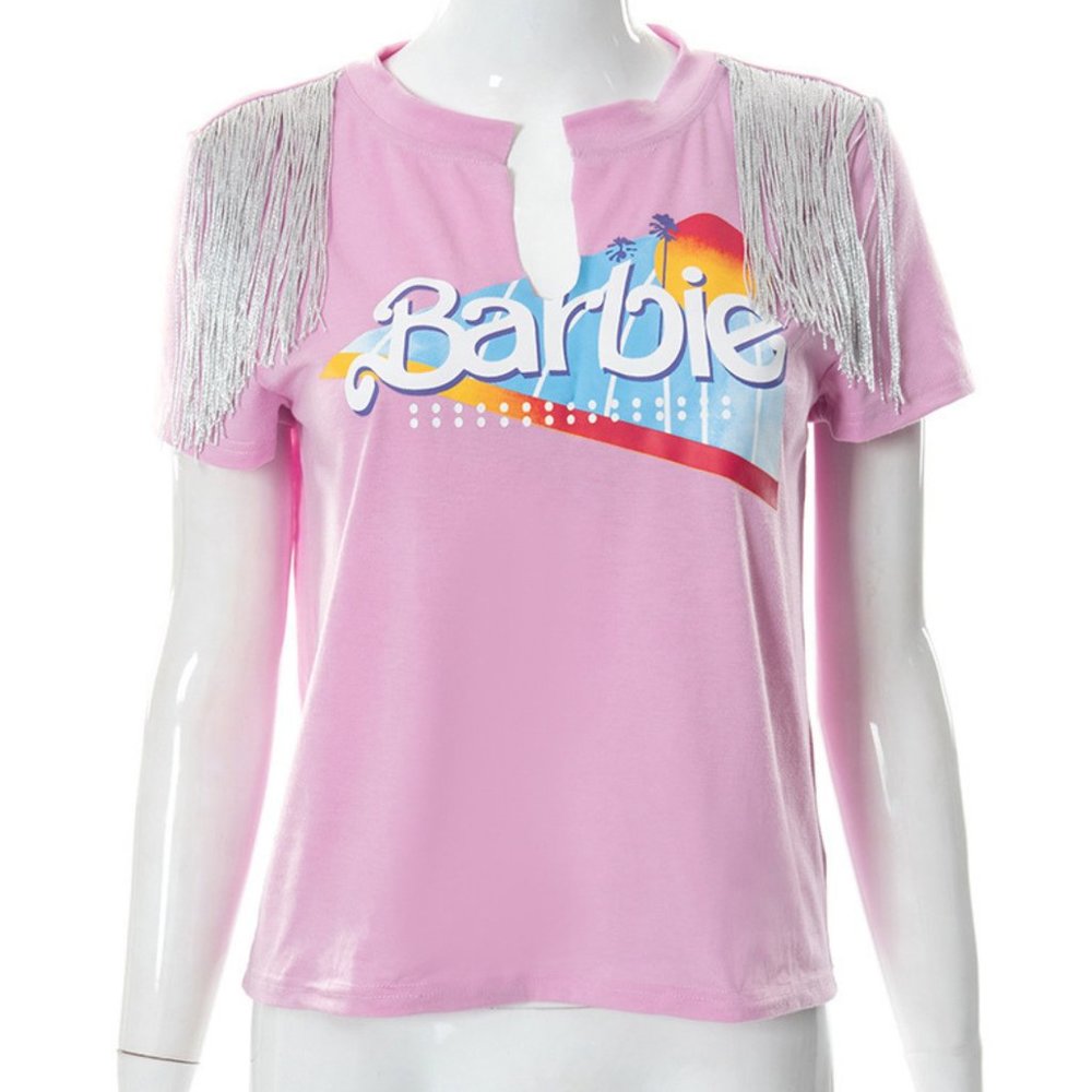 NWOT Brand Barbie Fringe Shirt